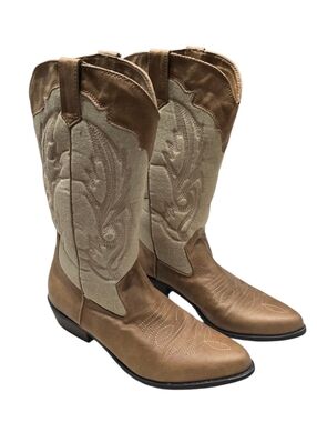 Coconuts by Matisse Tan and Cream Western Cowboy Boots